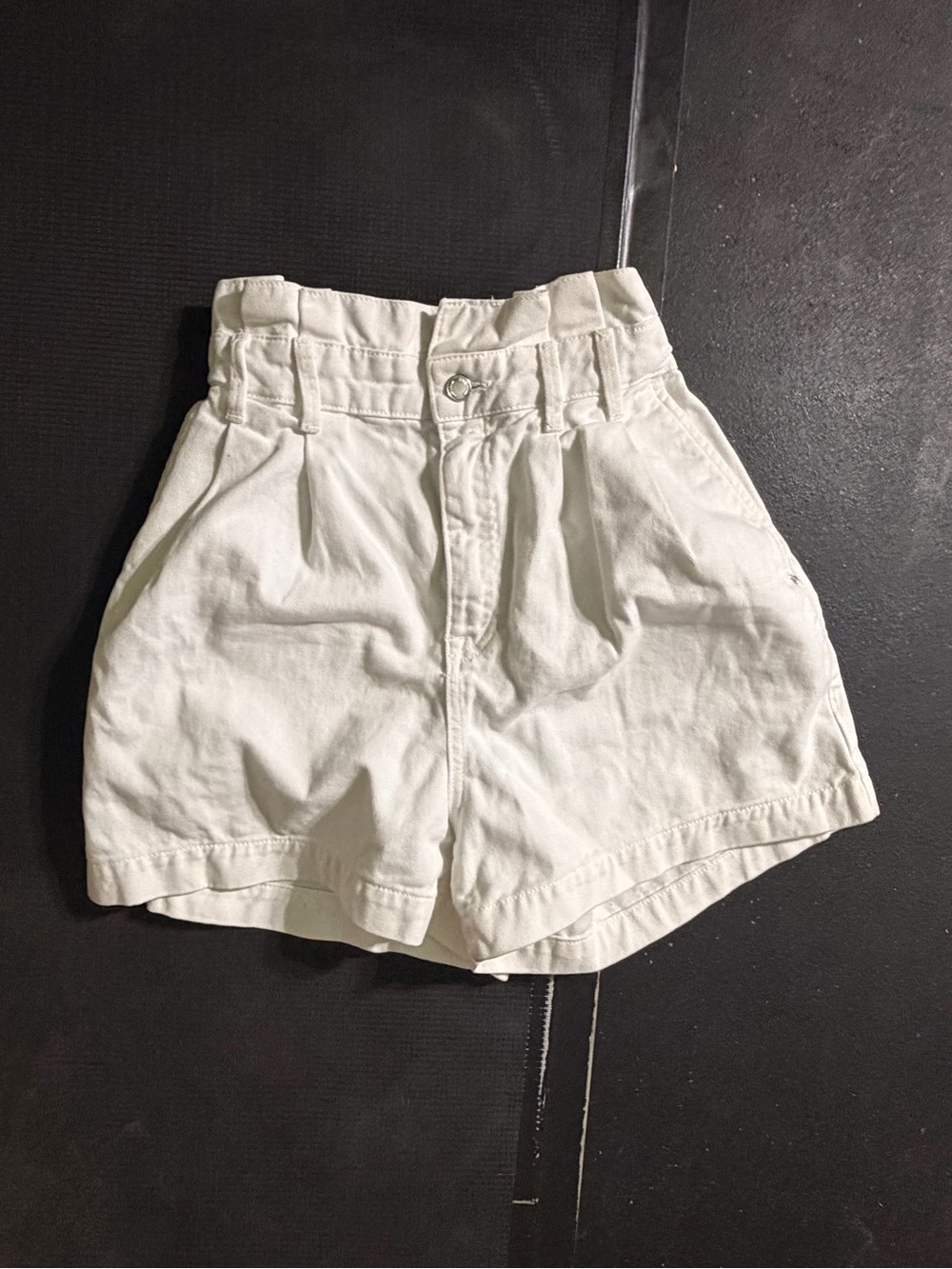 Zara High Rise Paper Bag Shorts